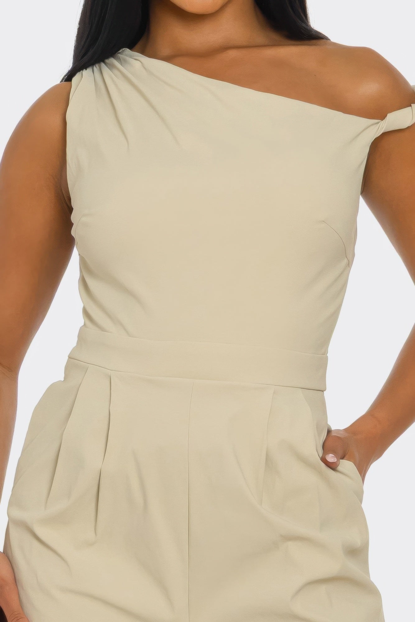 Cleo Women's Jumpsuit | One-Shoulder Design, Wide-Leg Trousers - Image 3