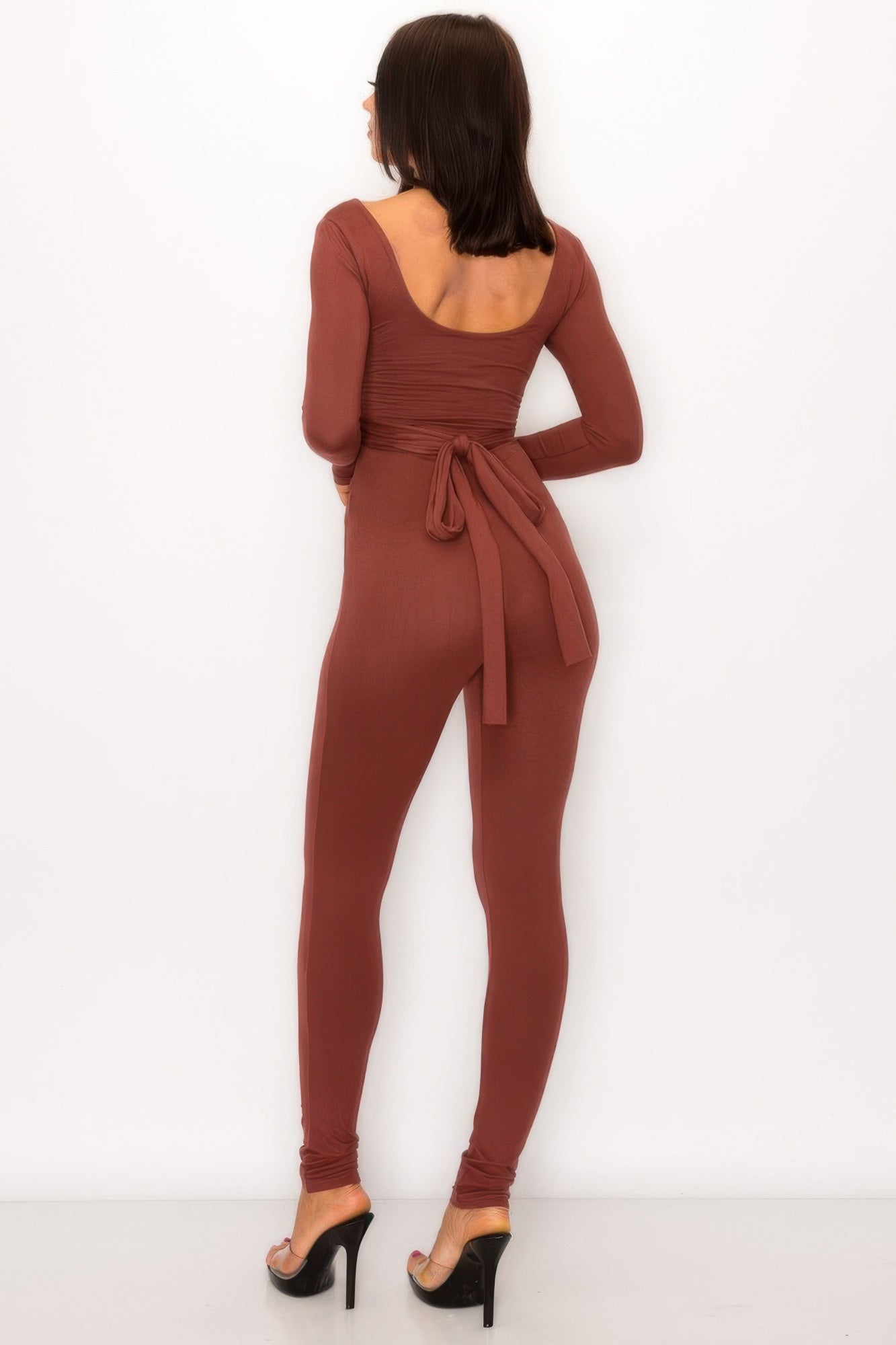 Sophie Women's Skinny Jumpsuit | Stretch Fabric, Adjustable Back Tie - Image 4