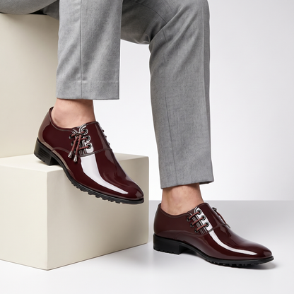 Men's Pointed-Toe Dress Shoes – back view | Hensley London