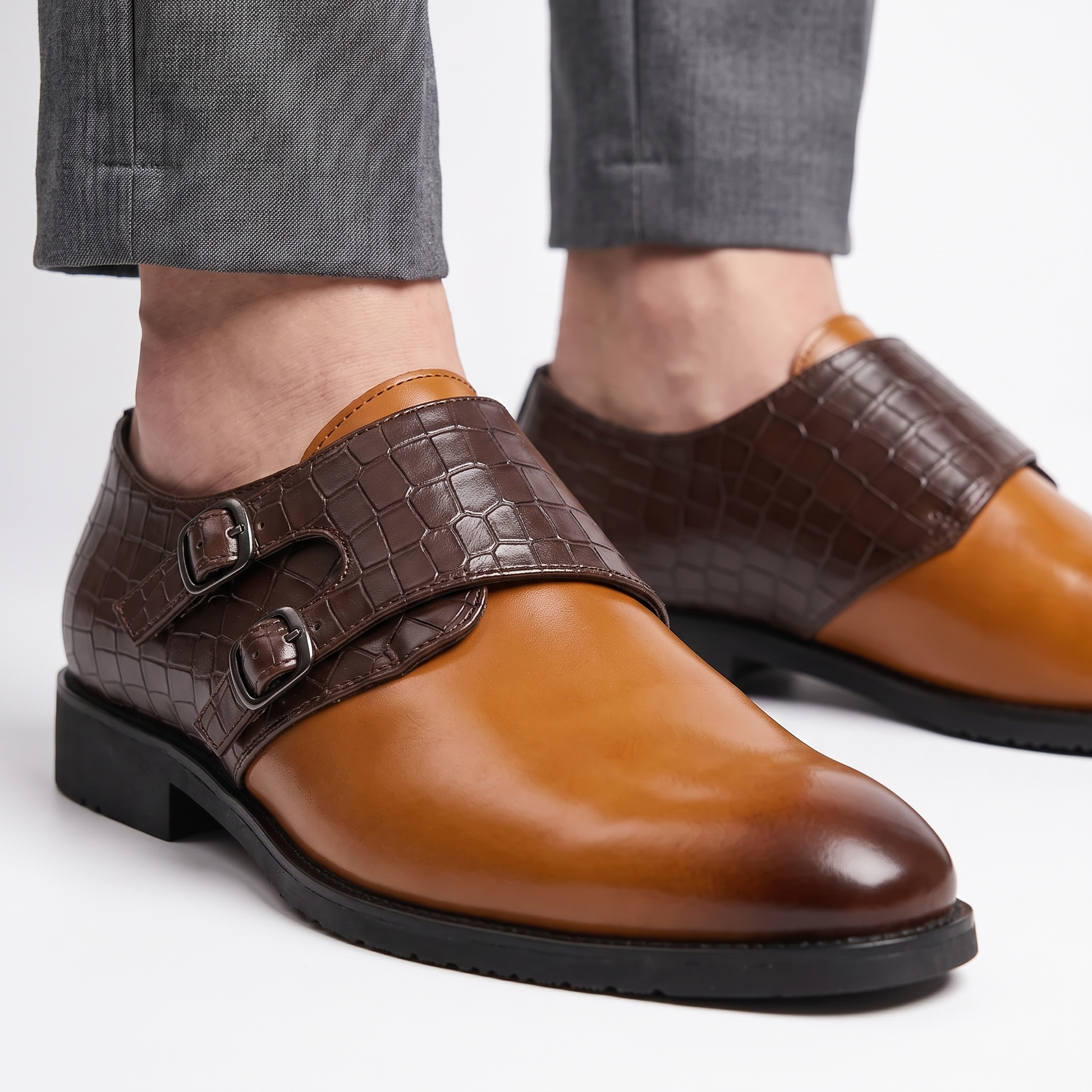 Men's Casual Buckle Shoes – side view | Hensley London