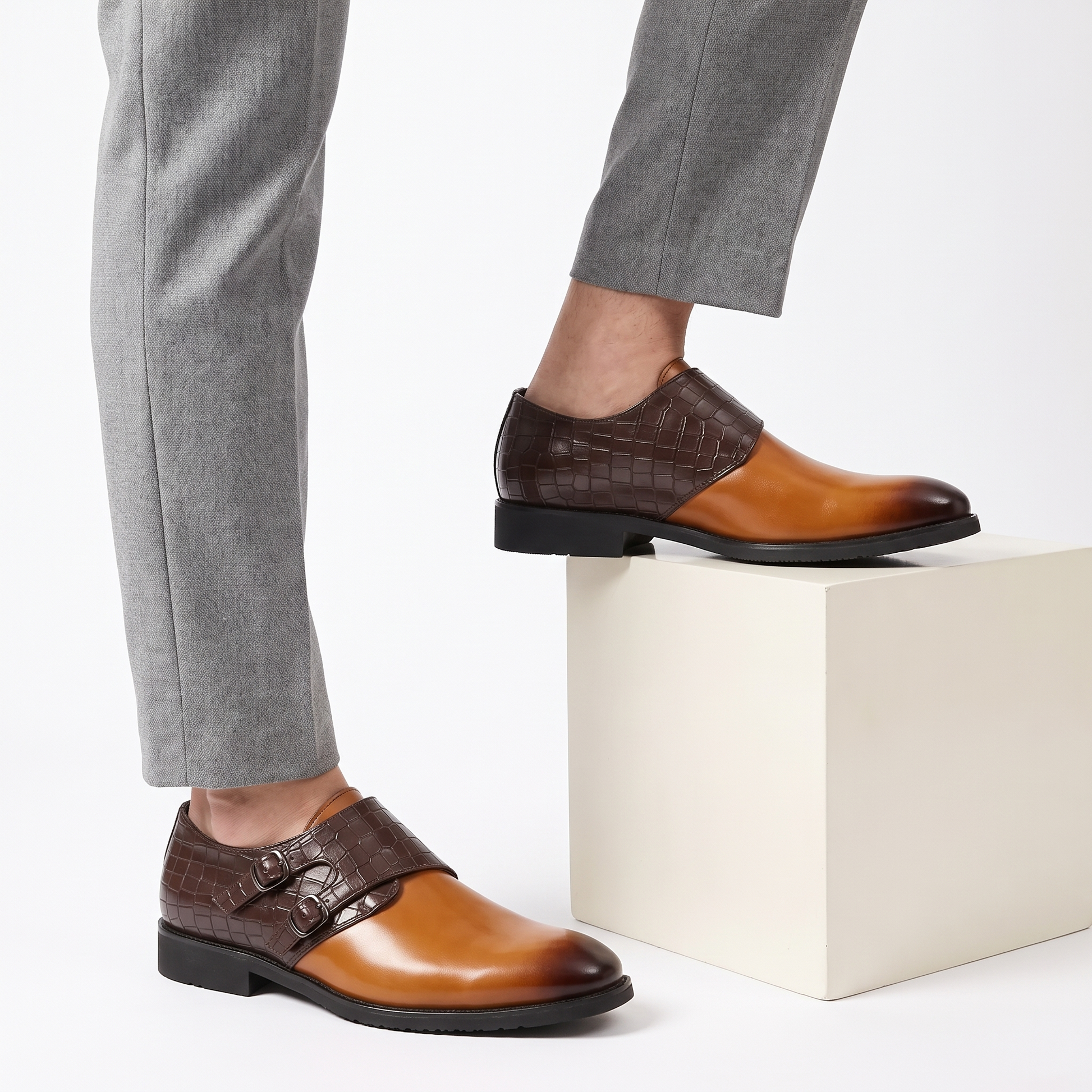 Men's Casual Buckle Shoes – angled view | Hensley London