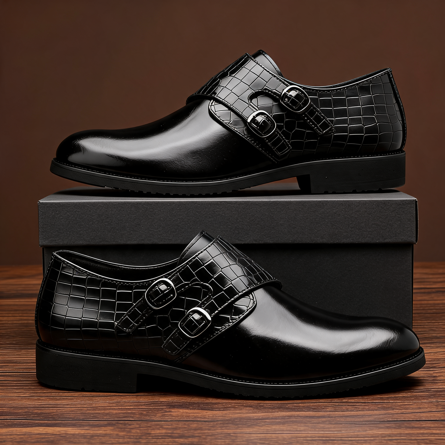 Men's Casual Buckle Shoes – top view | Hensley London