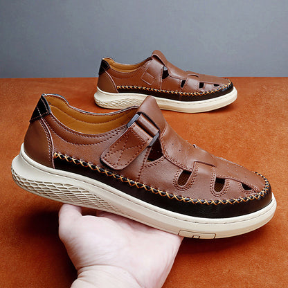 Men's Genuine Leather Fisherman Sandals – product view | Hensley London