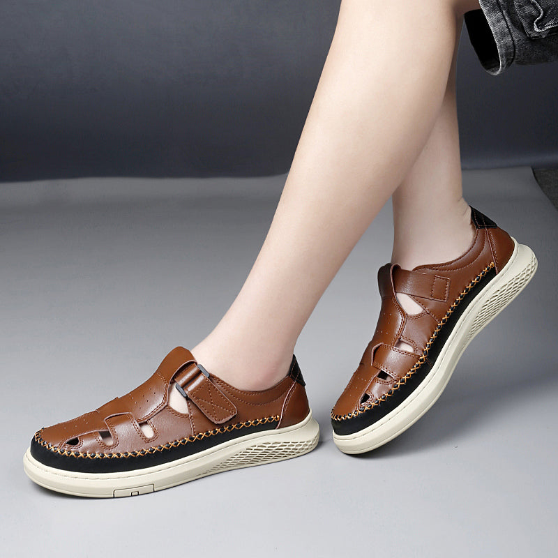 Men's Genuine Leather Fisherman Sandals – product view | Hensley London