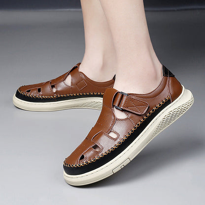 Men's Genuine Leather Fisherman Sandals – product view | Hensley London