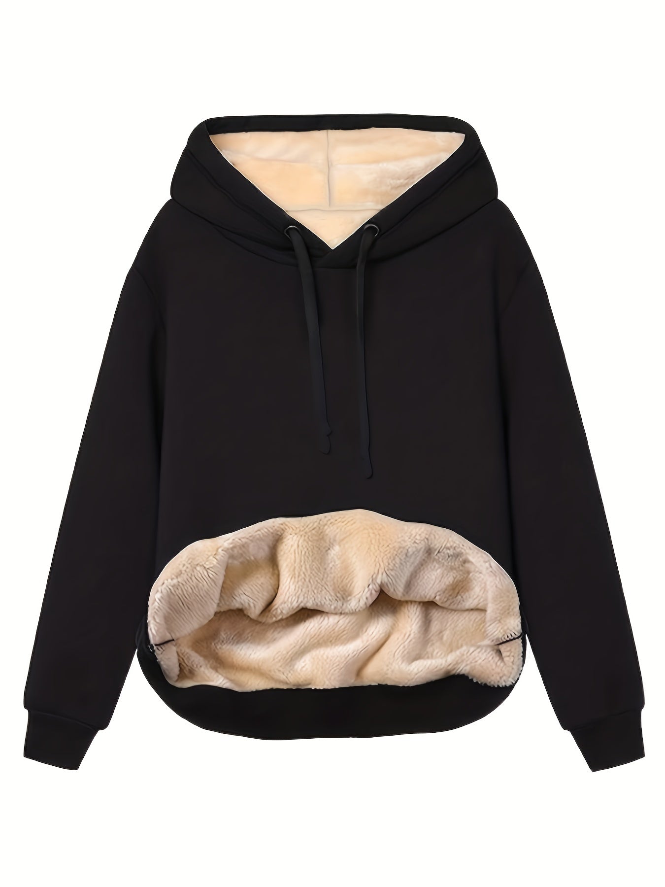 Women's Fleece Hoodie Grey Cozy Warm - 1