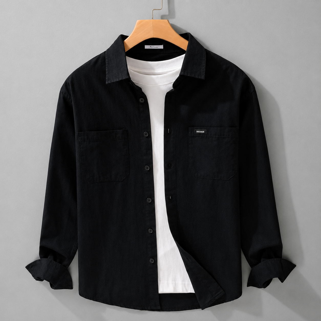 Men's Cotton Overshirt Jacket – Utility Pockets