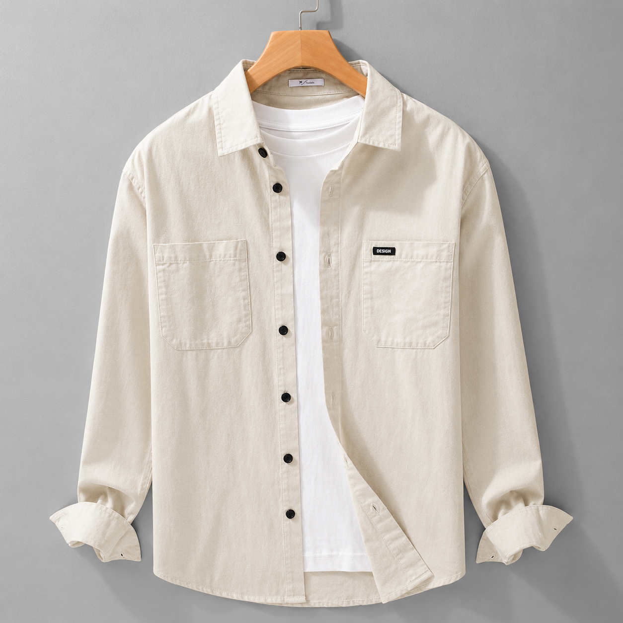 Men's Cotton Overshirt Jacket – Utility Pockets