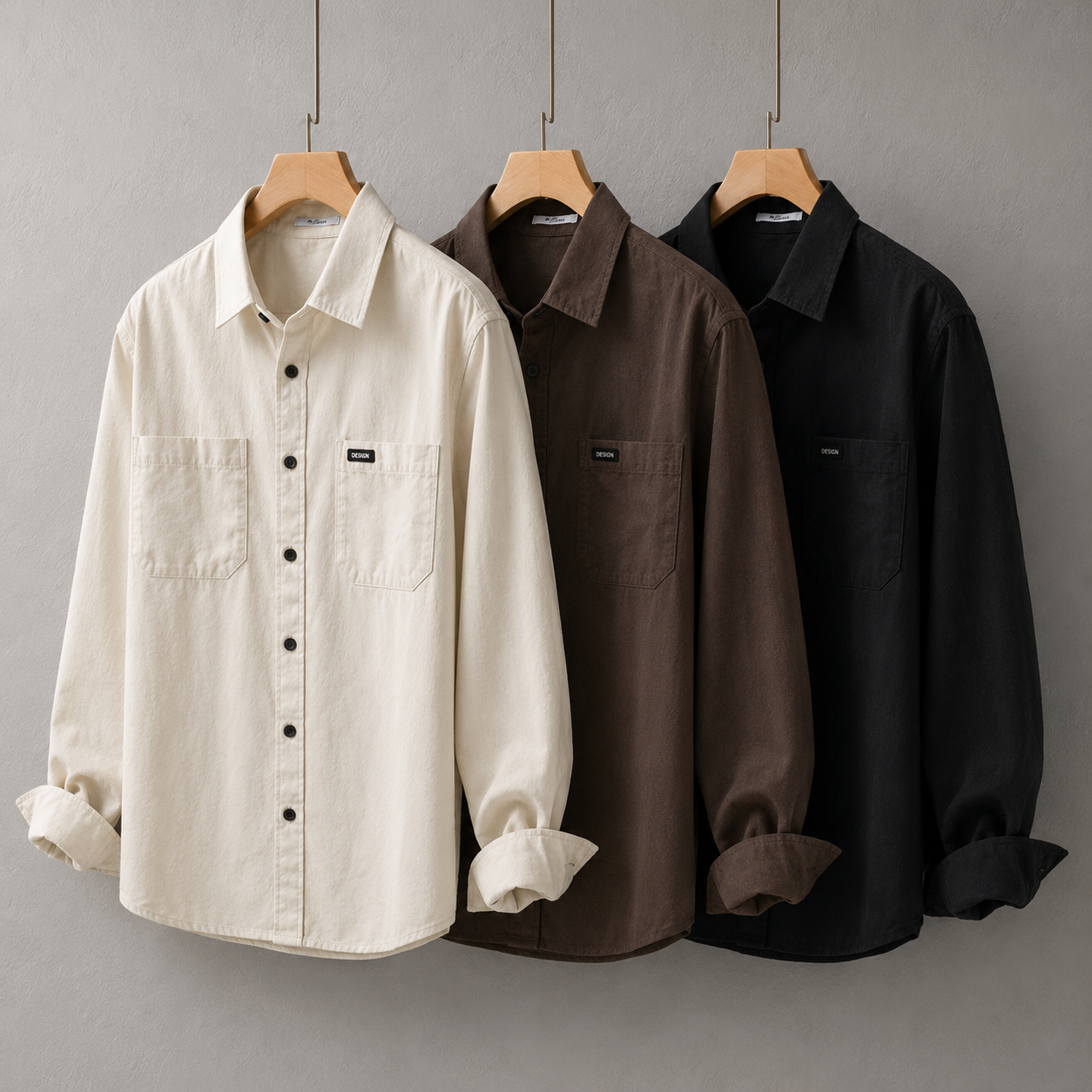 Men's Cotton Overshirt Jacket – Utility Pockets