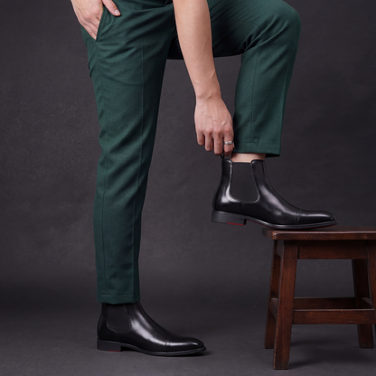 Men's Genuine Leather Cap-Toe Chelsea Boots – studio view 7 | Hensley London