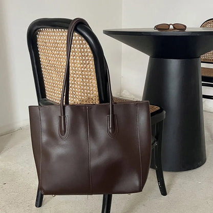Women's Faux Leather Zip-Top Tote Bag - additional product view | Hensley London