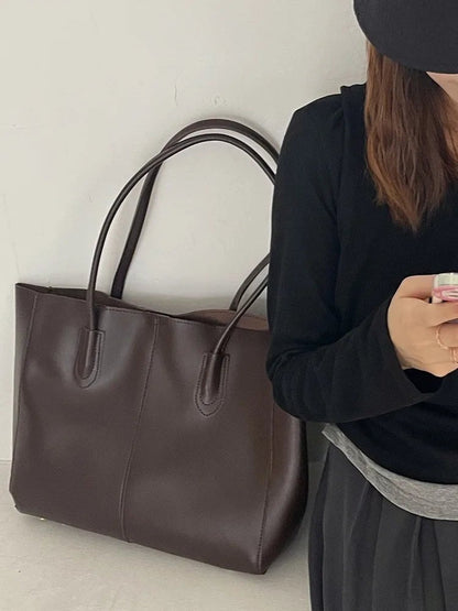 Women's Faux Leather Zip-Top Tote Bag - additional product view | Hensley London