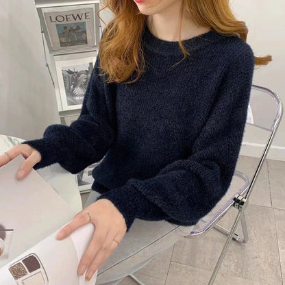 Candy-Colored Oversized Knitted Long Sleeve Pullover Sweaters 9