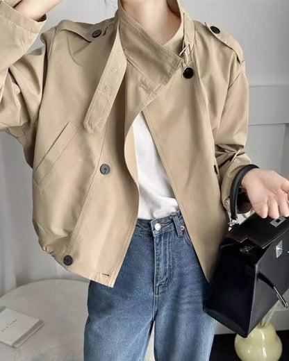 Caro Women's Casual Jacket | Loose Fit, Batwing Sleeve 4