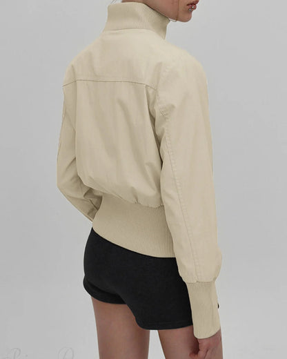 Cora Women's Casual Jacket | Slim Fit, Stand Collar 4