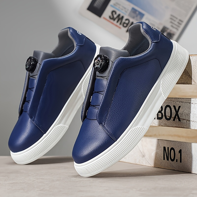 Men's Leather Low-Top Sneakers – product view | Hensley London