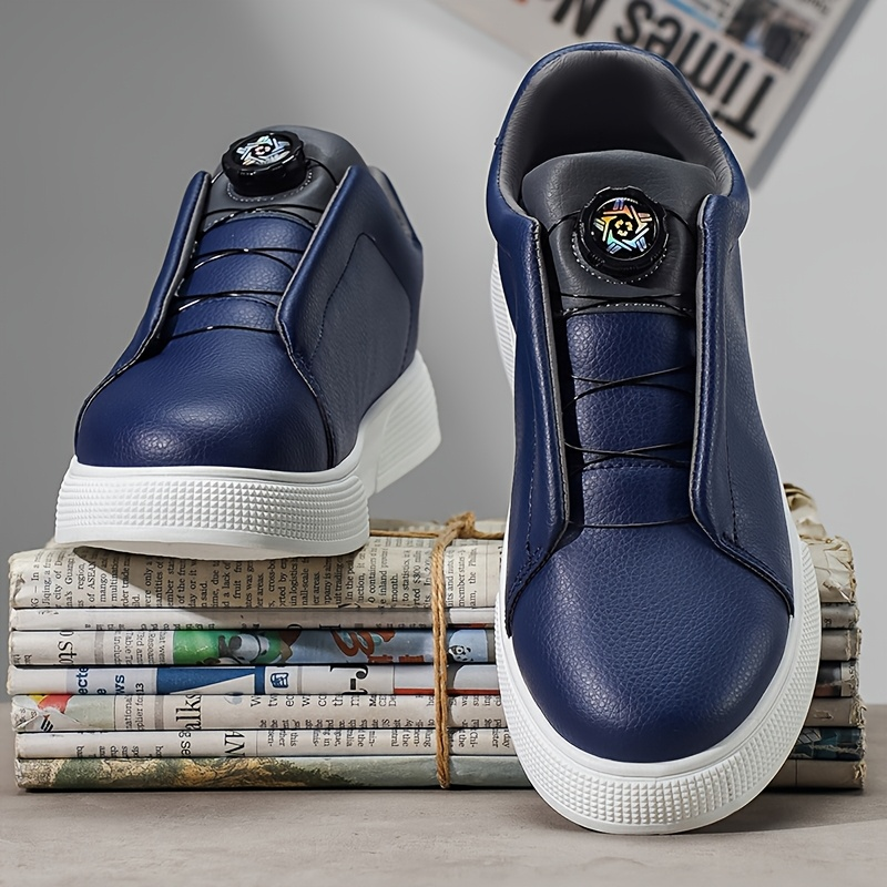 Men's Leather Low-Top Sneakers – product view | Hensley London