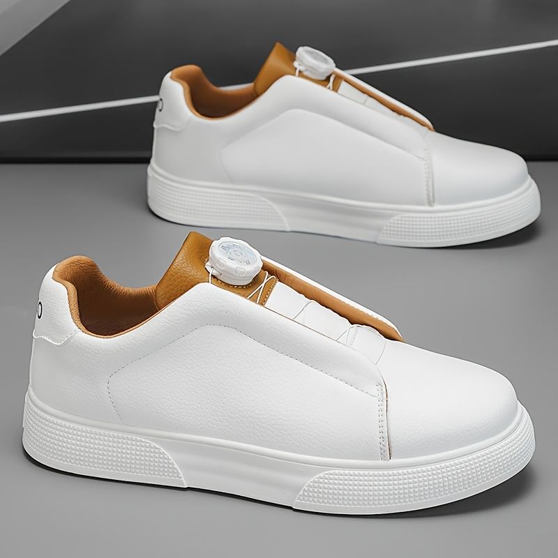 Men's Leather Low-Top Sneakers – product view | Hensley London