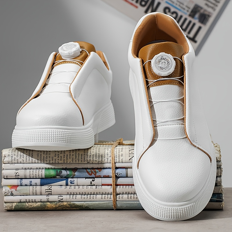 Men's Leather Low-Top Sneakers – product view | Hensley London