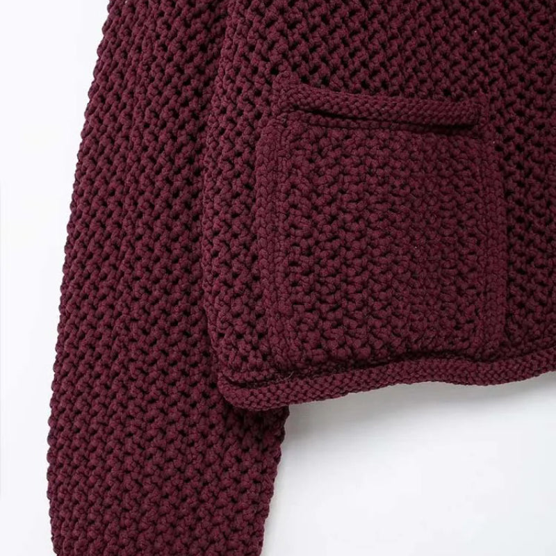 Casual Button Long Sleeve Knitted Winter Cardigan Sweater 3