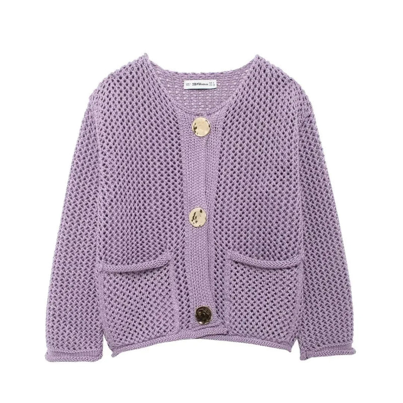 Casual Button Long Sleeve Knitted Winter Cardigan Sweater 6