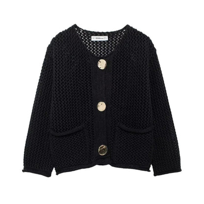 Casual Button Long Sleeve Knitted Winter Cardigan Sweater 7