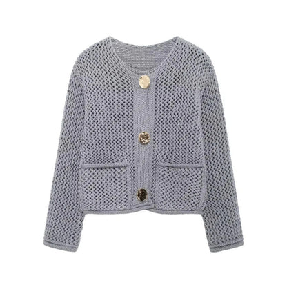 Casual Button Long Sleeve Knitted Winter Cardigan Sweater 8