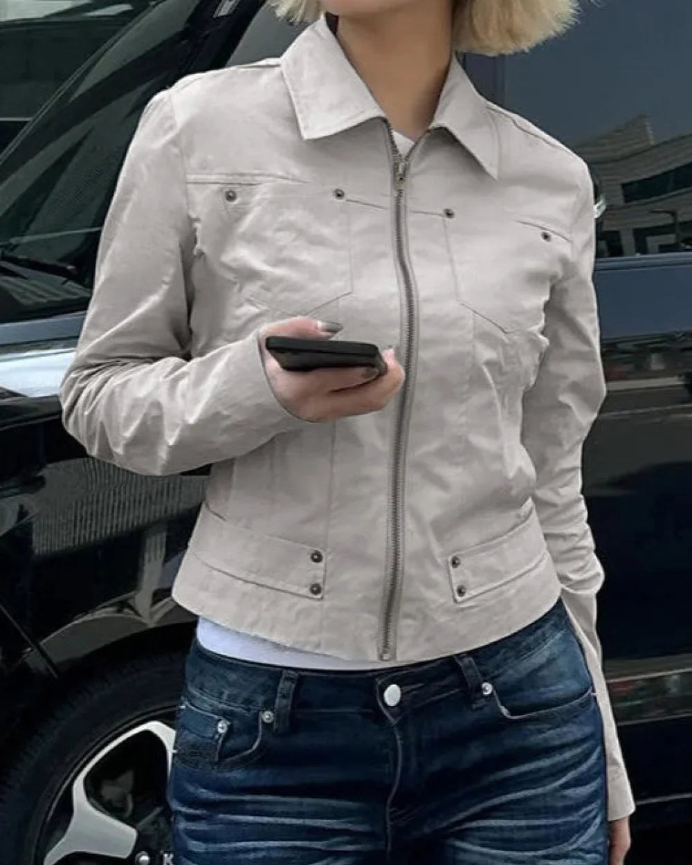 Cali Men's Zip Jacket | Slim Fit, Stand Collar 1