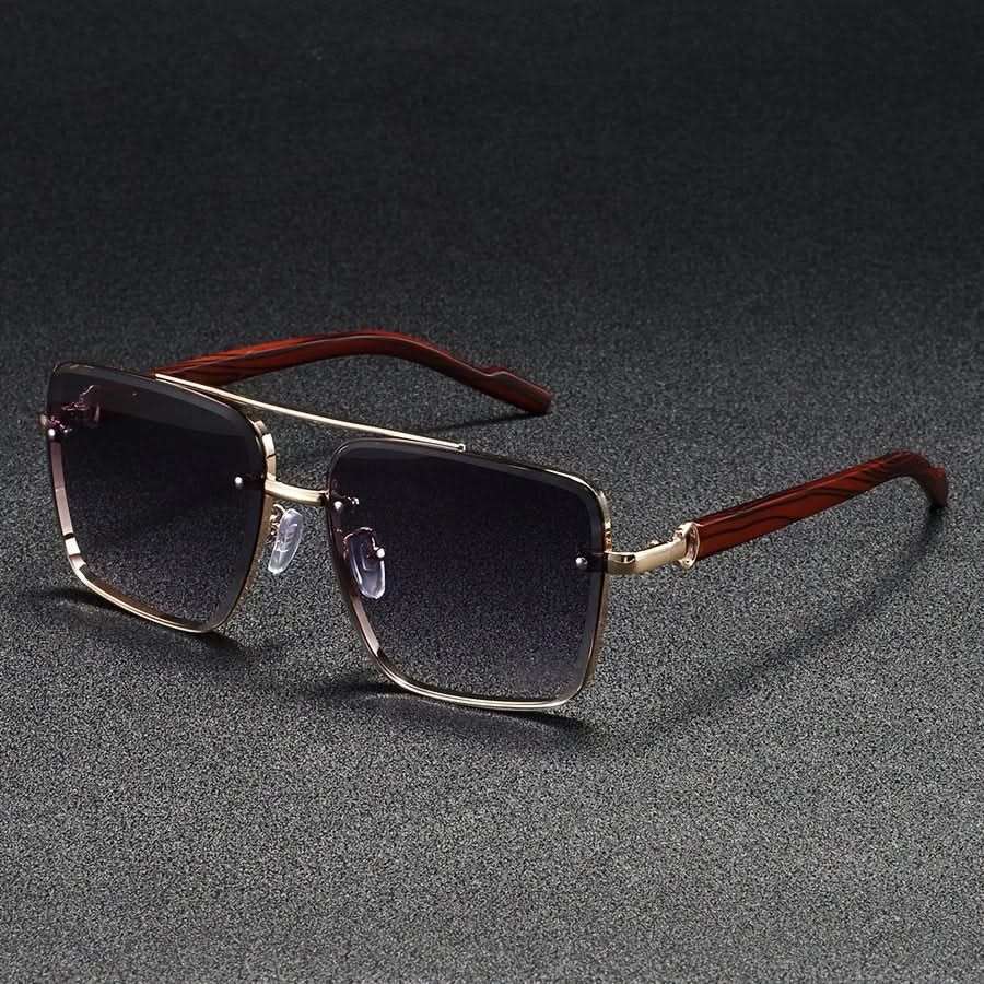 Men's Square Metal Sunglasses – Gradient UV Lenses