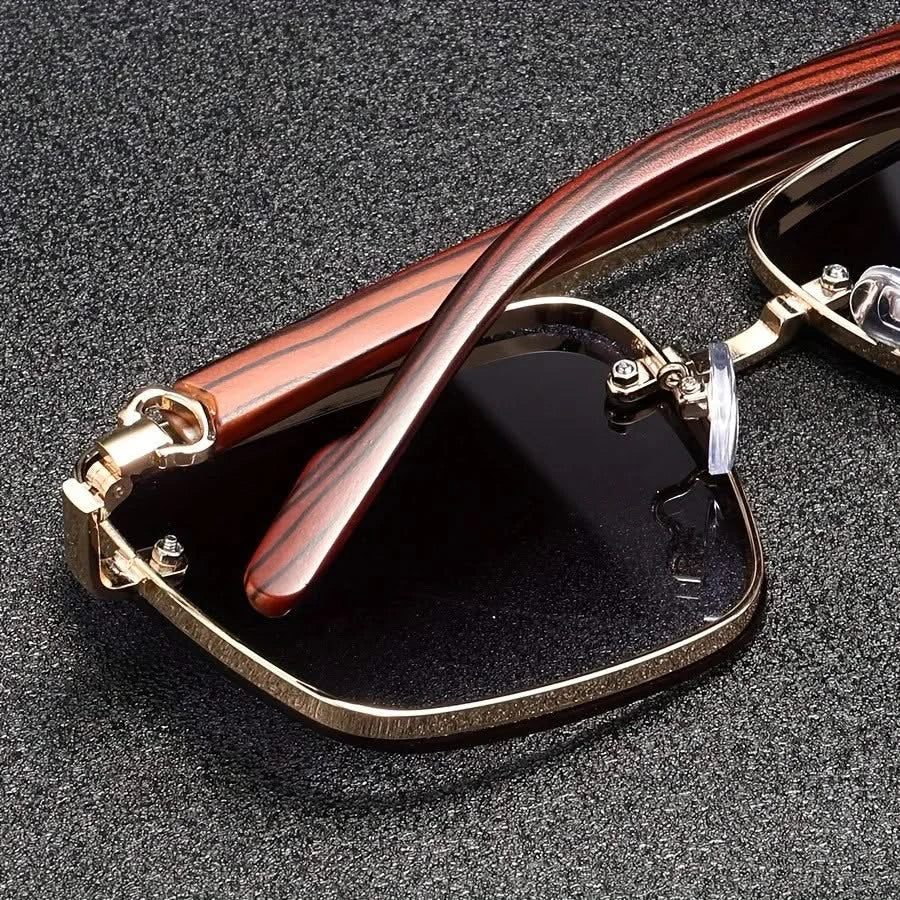 Men's Square Metal Sunglasses – Gradient UV Lenses