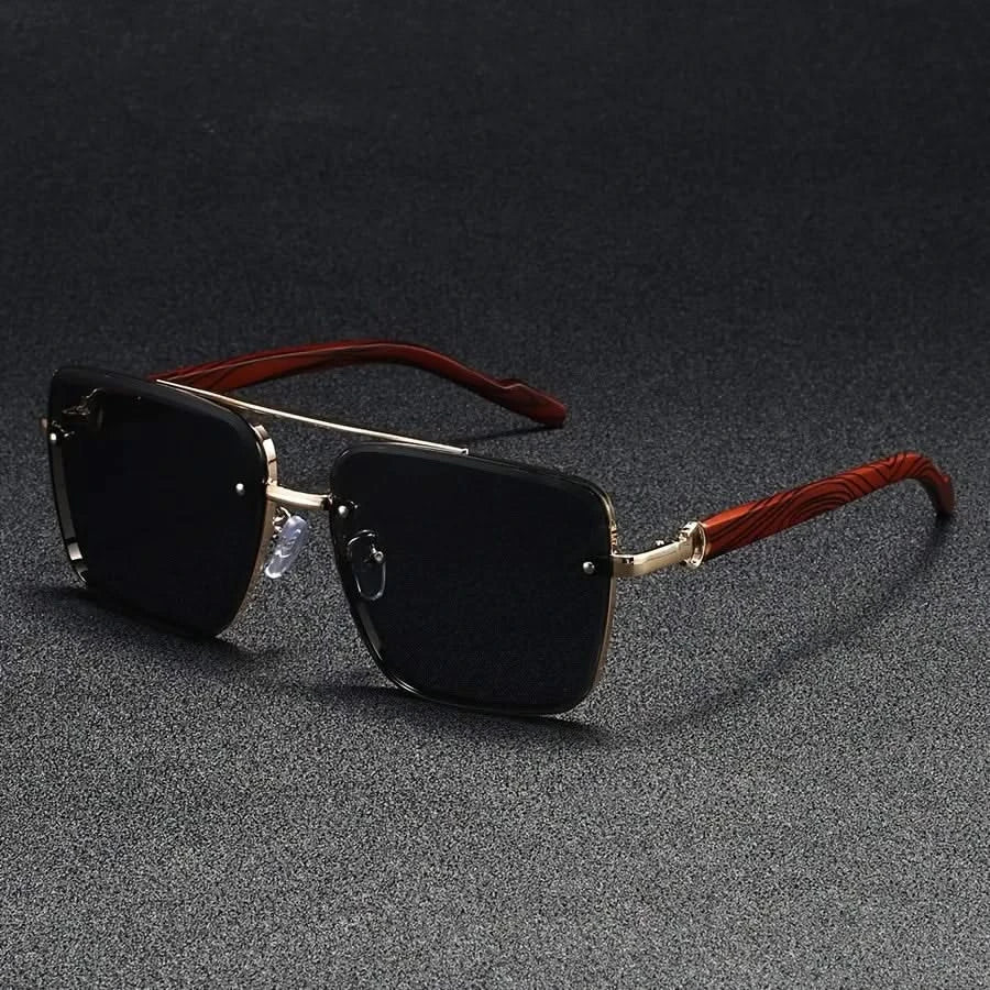 Men's Square Metal Sunglasses – Gradient UV Lenses