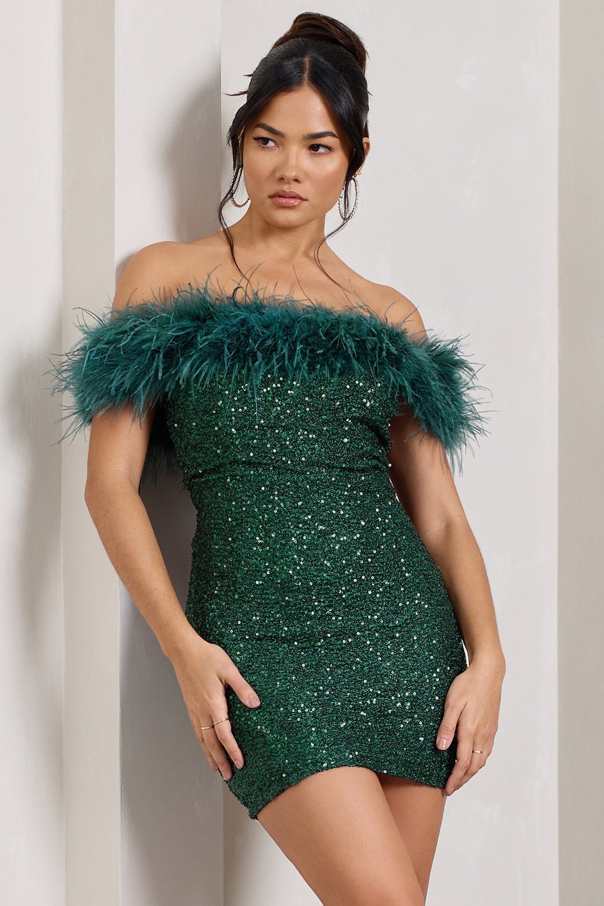 Women's Mini Dress Silver Glitter Polyester - 10