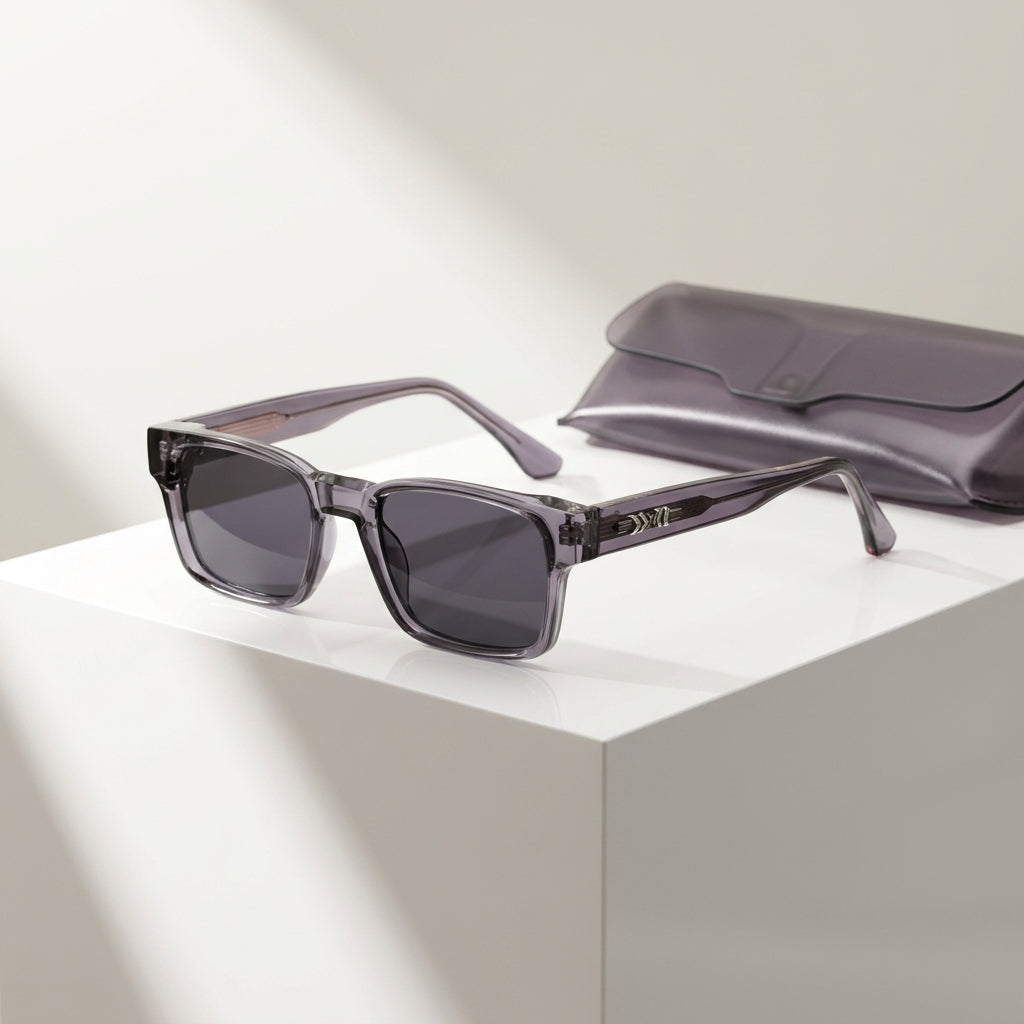 Women's Square Acetate Sunglasses – detail view | Hensley London