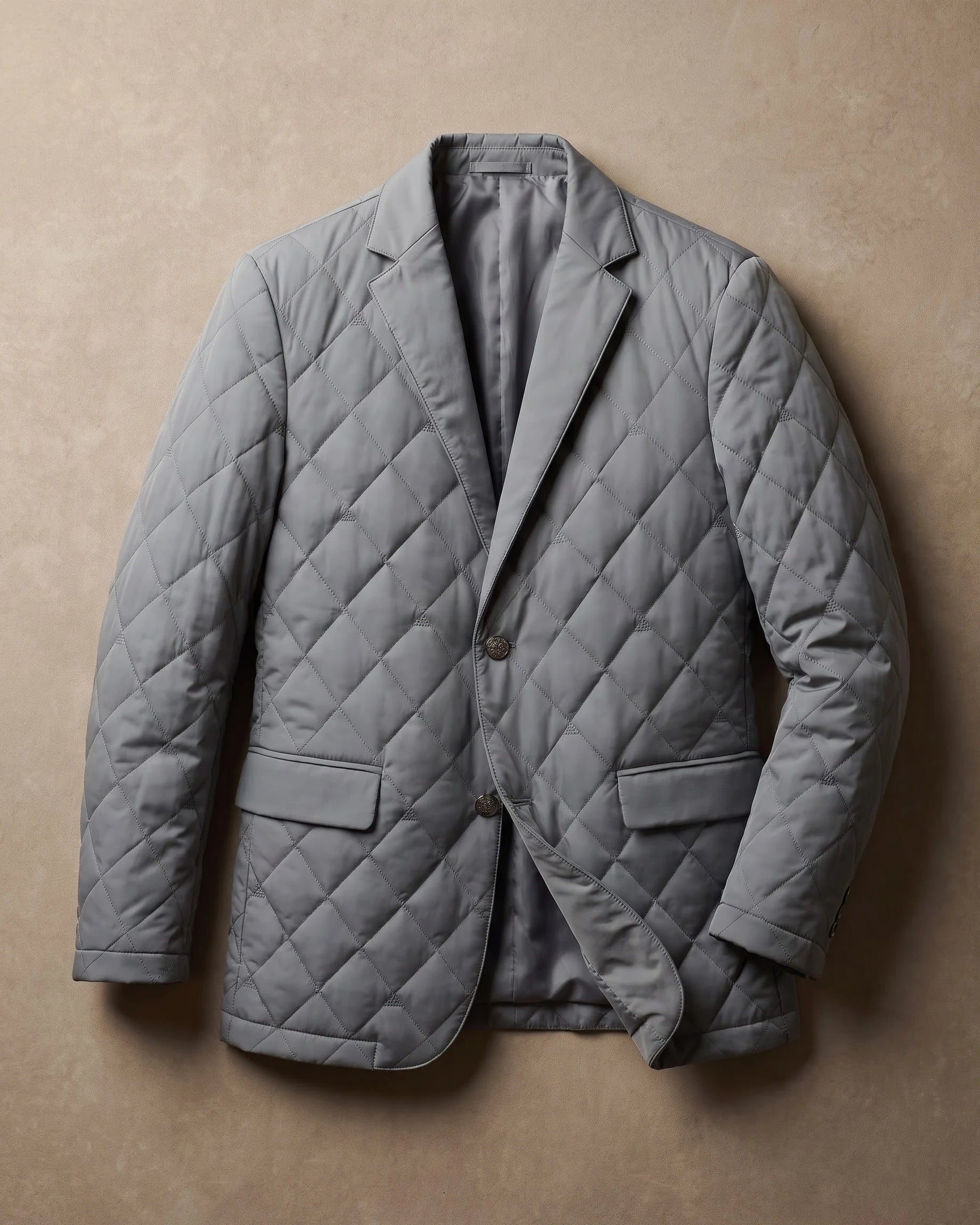 Men's Diamond-Quilted Button-Front Blazer – additional product view | Hensley London