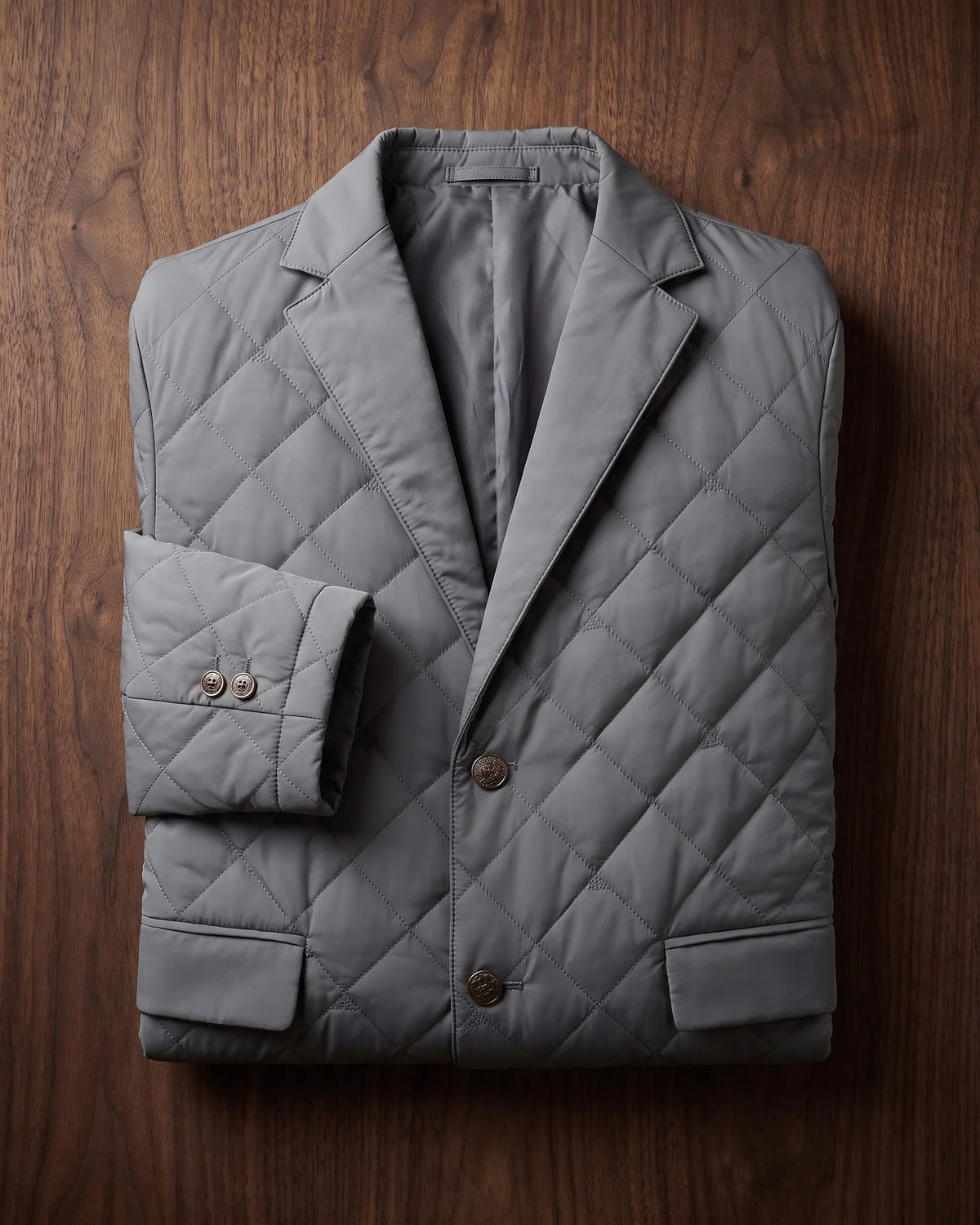 Men's Diamond-Quilted Button-Front Blazer – additional product view | Hensley London