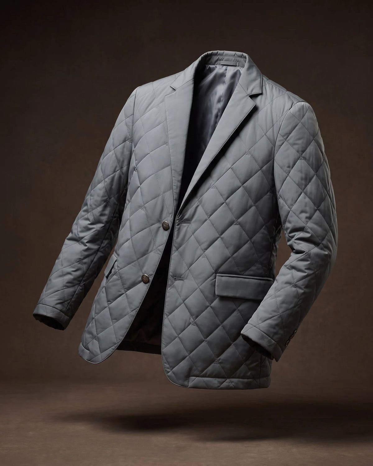 Men's Diamond-Quilted Button-Front Blazer – additional product view | Hensley London