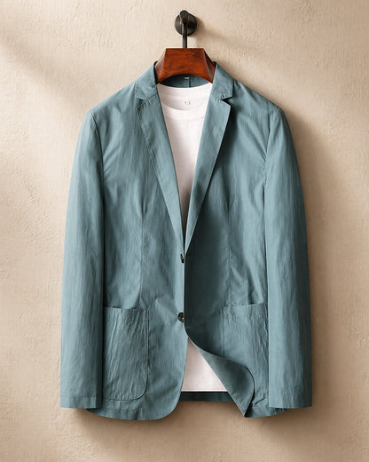 Men's Lightweight Unstructured Blazer - front view | Hensley London