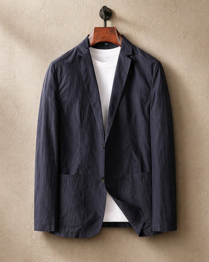 Men's Lightweight Unstructured Blazer - back view | Hensley London
