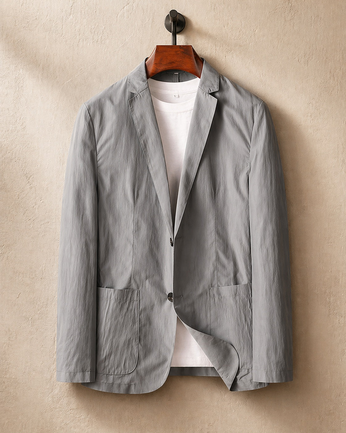 Men's Lightweight Unstructured Blazer - detail view | Hensley London