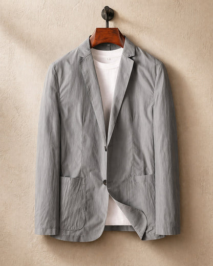 Men's Lightweight Unstructured Blazer - detail view | Hensley London