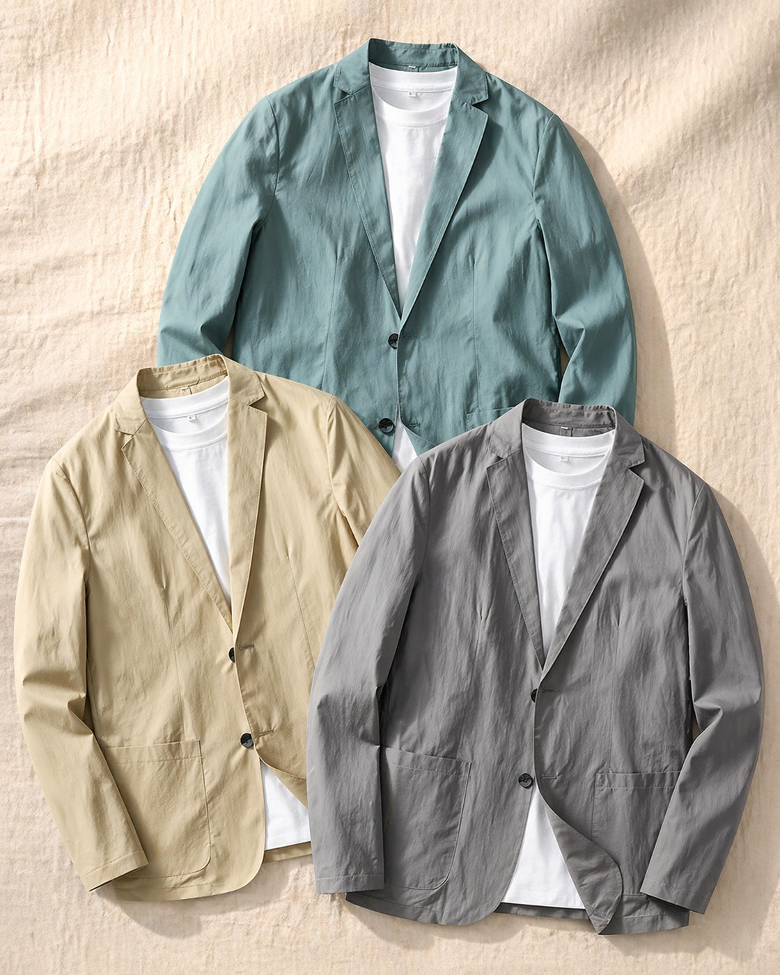 Men's Lightweight Unstructured Blazer - styled view | Hensley London