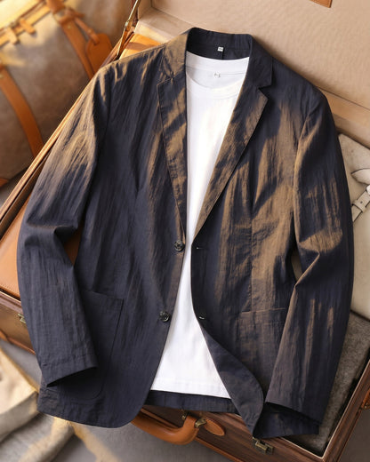 Men's Lightweight Unstructured Blazer - lifestyle view | Hensley London