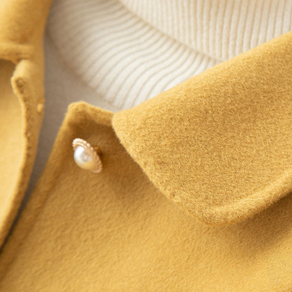 Women's Cashmere Button-Front Jacket – pocket detail | Hensley London