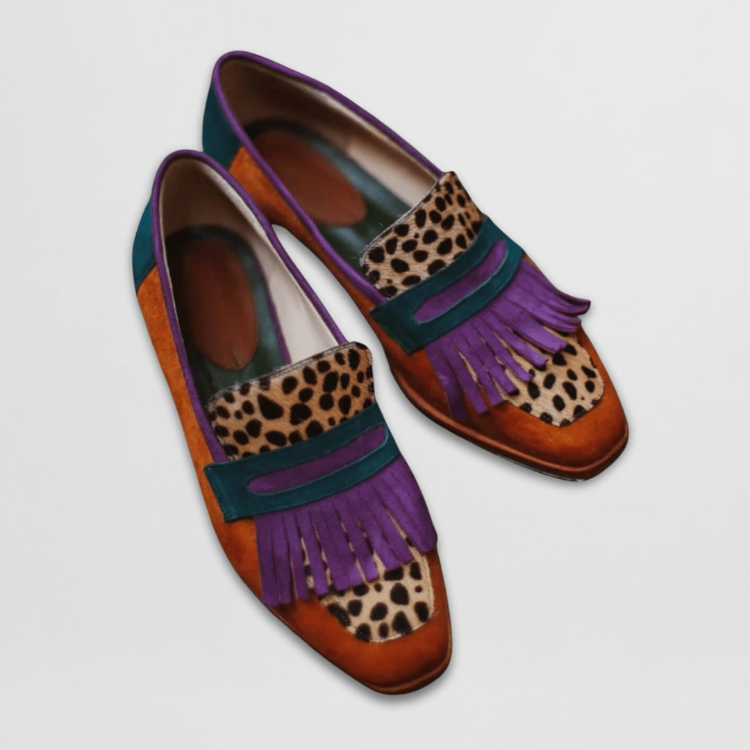 Women's Black Loafers Leather Elegant Comfortable Classic Style - Image 2