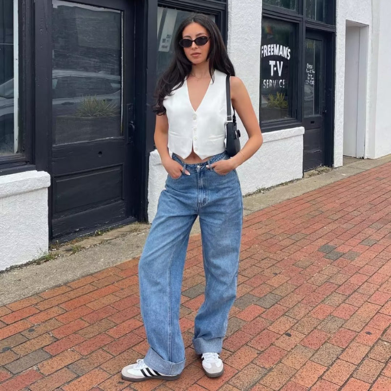 Chic Deep V-neck Sleeveless Vest Fashion for Women 5