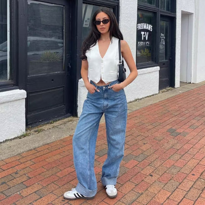 Chic Deep V-neck Sleeveless Vest Fashion for Women 5