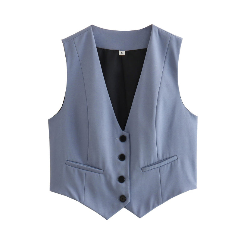Chic Deep V-neck Sleeveless Vest Fashion for Women 6