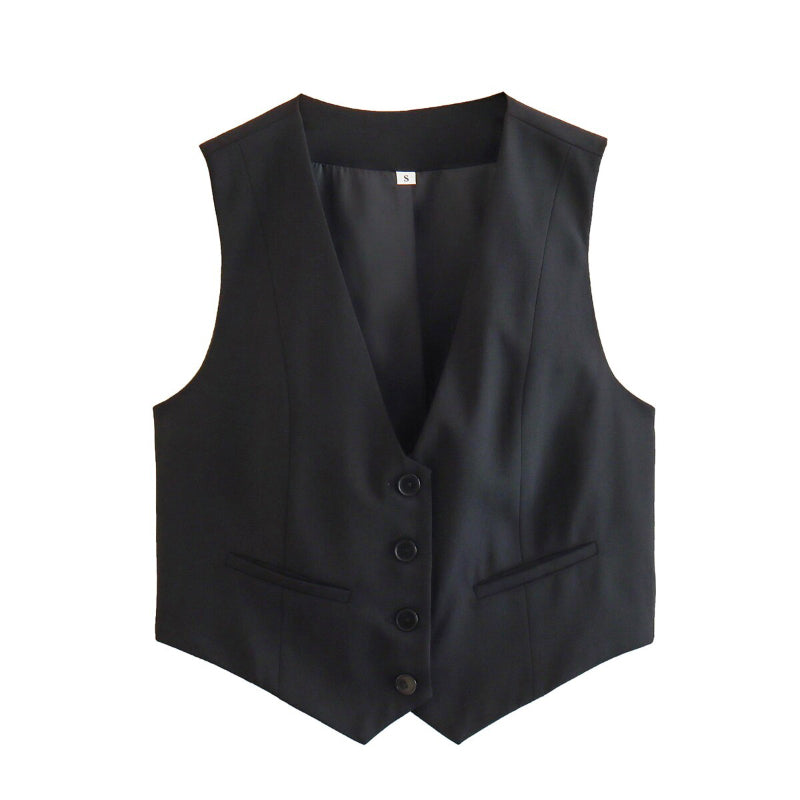 Chic Deep V-neck Sleeveless Vest Fashion for Women 7