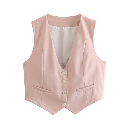 Chic Deep V-neck Sleeveless Vest Fashion for Women 8