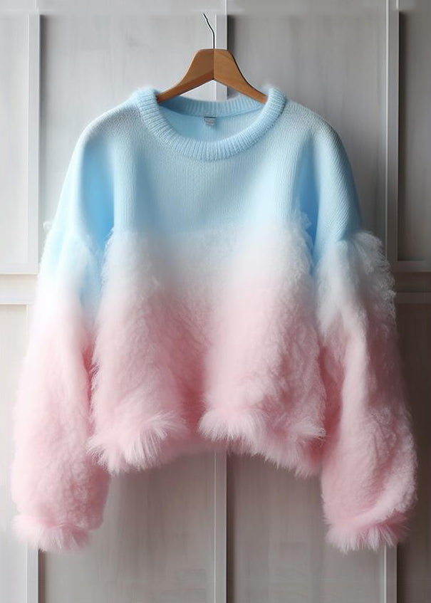 Women's Sweater Gradient Color Cozy Cotton Knit - 1